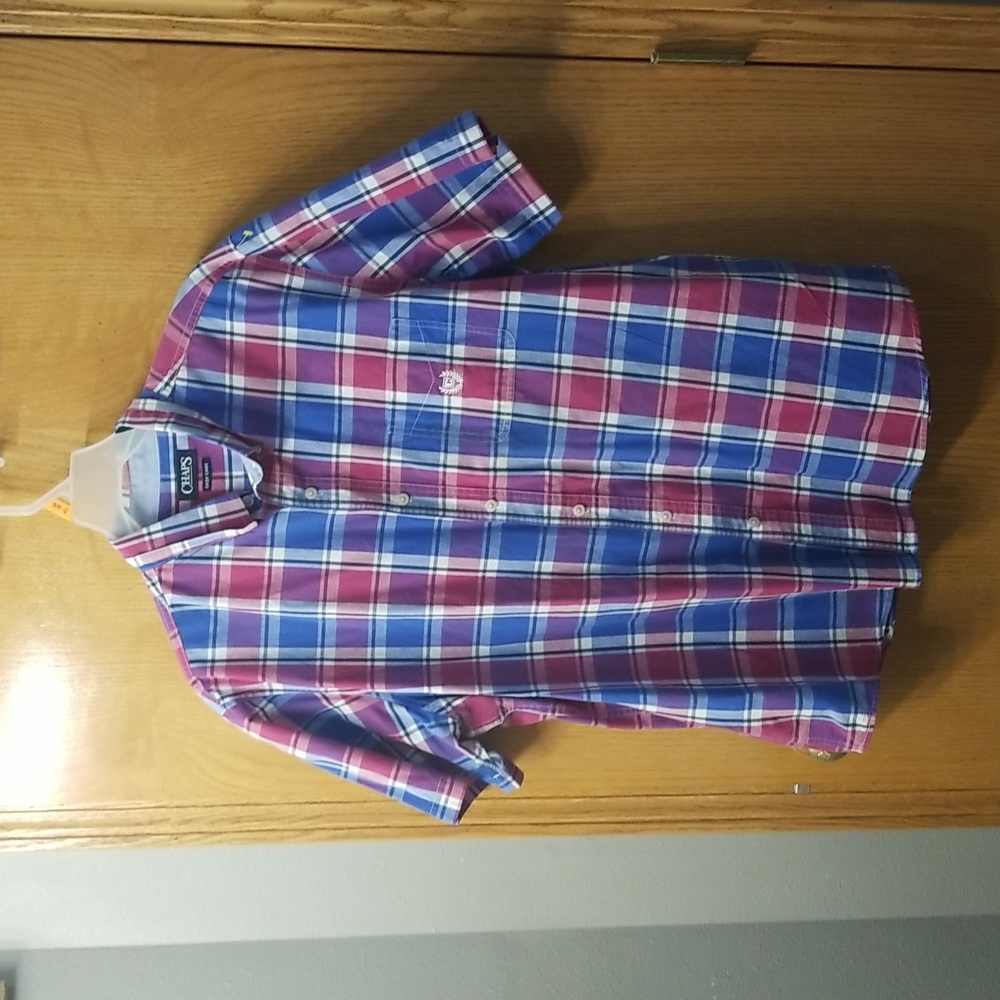 Chaps size xl short sleeve button down shirt